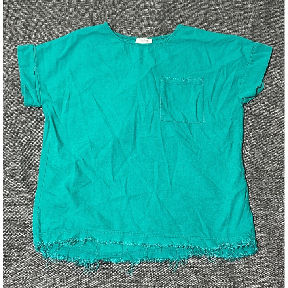 Umgee‎ Women's S Cuffed Short Sleeve Top